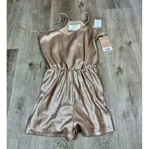 C&C California Shimmering Gold Romper